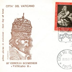 Philatelistische Erinnerung an das 2. Vatikanische Konzil, 1962 © Archiv der Erzabtei St. Peter