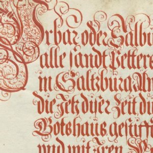 Titelseite eines Gesamturbars, 1566 © Archiv der Erzabtei St. Peter