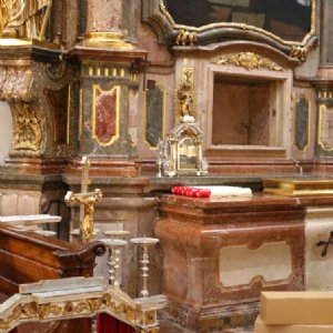 Ausräumen der Stiftskirche © Erzabtei