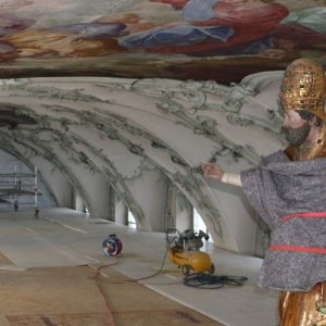 10.11.2018 Oben auf dem Gerüst © Erzabtei