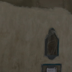 23.02.2019 - In den Seitenkapellen hat die Wand unten bereits wieder Putz. © Erzabtei