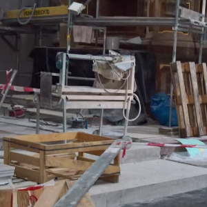 04.05.2019 - Vorne links ist bereits eingerüstet © Erzabtei