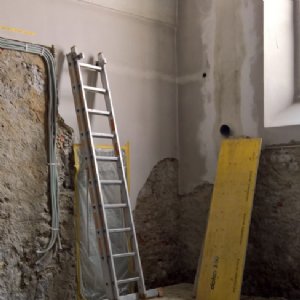 03.06.2019 - Auch in der Hl. Geist-Kapelle (Turmkapelle) wird gearbeitet. © Erzabtei