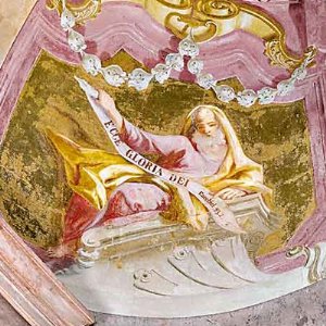 Prophet Ezechiel, Fresko über dem Marienaltar