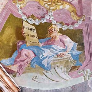 Prophet Jeremias, Fresko über dem Herz-Jesu-Altar