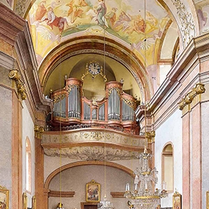 Blick zur Orgel