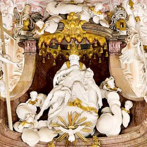 Pfarrkirche Köstendorf: Gnadenstuhl, Aufsatz des Hochaltars