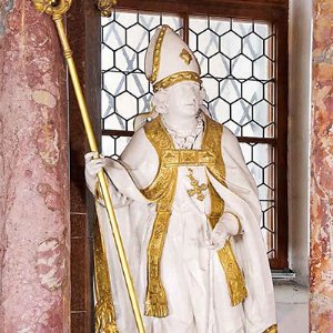 Pfarrkirche Köstendorf: Hl. Rupert, Statue am Hochaltar