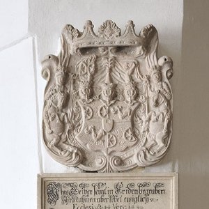 Pfarrkirche Köstendorf: Epitaph von Matthias Wilhelm Weissenkirchner, 1723