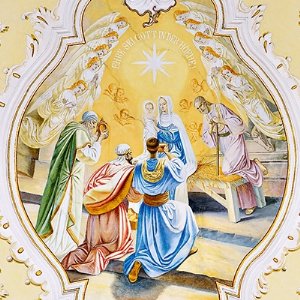 Pfarrkirche zum hl. Laurentius: Der Besuch Marias bei Elisabeth, die Geburt und Anbetung der Könige