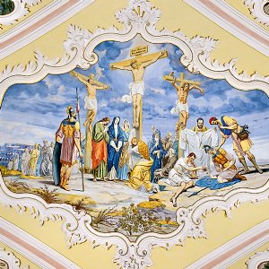 Pfarrkirche zum hl. Laurentius: Schmerzensmutter unter dem Kreuz