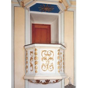 Pfarrkirche St. Elisabeth: Barocke Stuckkanzel aus der Zeit um 1700