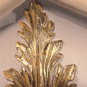 Pfarrkirche St. Elisabeth: Kanzel, Akanthusblatt, Symbol des Lebens