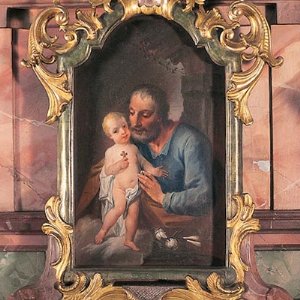 Pfarrkirche St. Elisabeth: Jesus-Bilder, Hl. Josef mit dem Jesuskind
