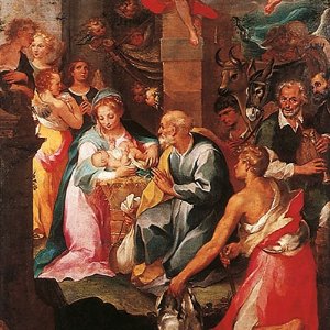 Geburt-Christi-Kapelle, Anbetung der Hirten von Francesco Vanni, 1600