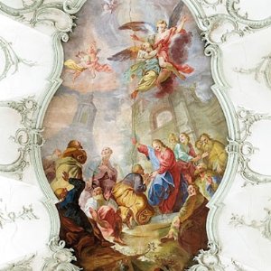 Deckenfresko: Schlüsselübergabe an Petrus