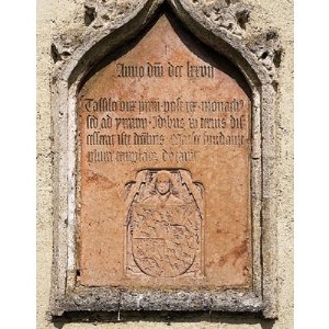 Spätgotische Inschrifttafel