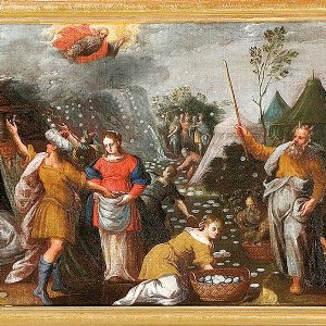 Mannaregen, Bild von Veit Rabl, 1664, an der nördlichen Seitenempore