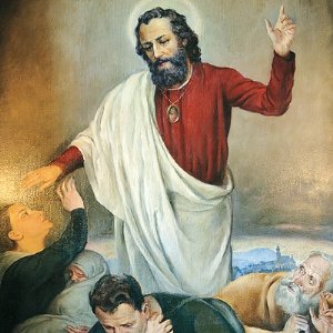 Gemälde des Judas Thaddaeus, verehrter Helfer in höchster Not, um 1928, von den Salvatorianern in Auftrag gegeben