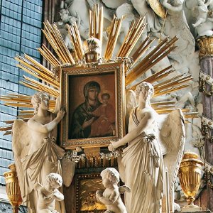 Ikone Maria Candia, um 1540, am Hochaltar