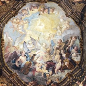 Barockes Deckenfresko in der Alexander-Sauli-Kapelle, um 1720