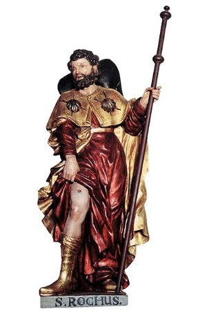 Heilige Fürbitter, Hl. Rochus von Montpellier am rechten Seitenaltar