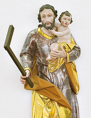 Hl. Joseph, barocke Statue in der Pfarrkirche St. Margaretha
