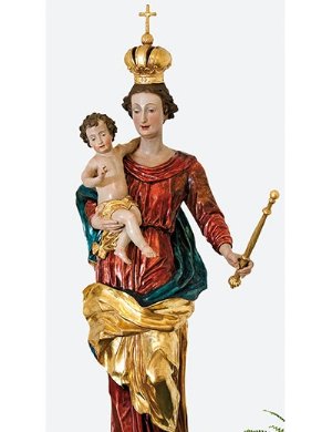 Figur der Madonna mit Kind aus der Zeit um 1700