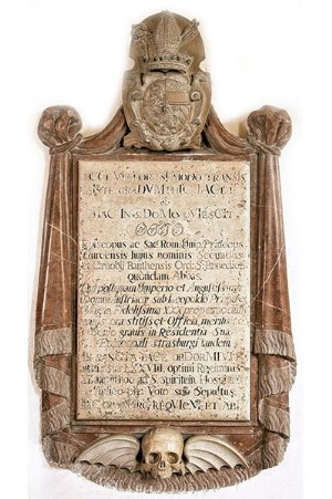 Grabstein für Fürstbischof Otto de la Bourde, Heilig-Geist-Kirche