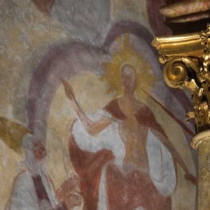 Wandmalerei Christus als Weltenrichter