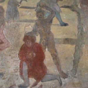 Wandmalerei Teufel (Detail)