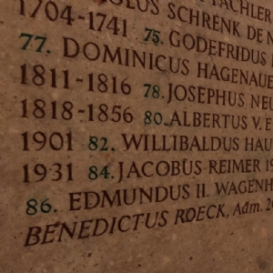 Altabt Edmund und Bruno; Administrator Benedikt und Erzabt Korbinian © Erzabtei