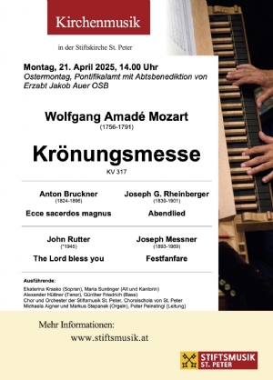 Musikprogramm - Abtsbenediktion von Erzabt Jakob © Stiftsmusik