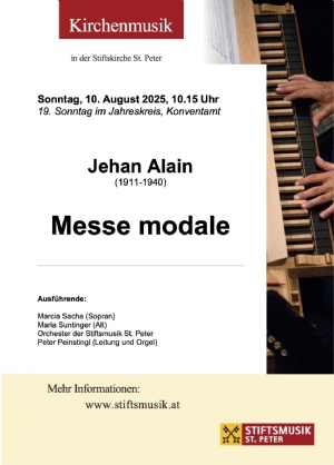 Musikprogramm - 10. August 2025 © Stiftsmusik
