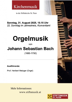 Musikprogramm - 31. August 2025 © Stiftsmusik