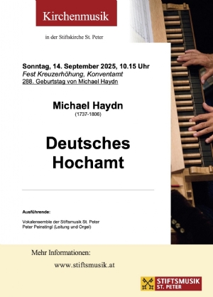 Musikprogramm - 14. September 2025 © Stiftsmusik