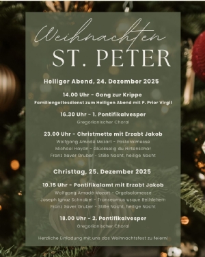 Weihnachten 2025 - Programm © Erazbtei
