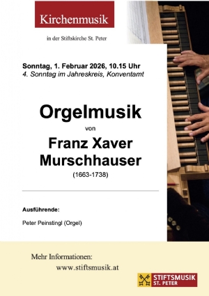 Musikprogramm - 1. Februar 2026 © Stiftsmusik