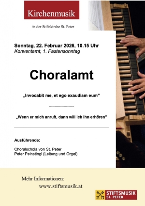 Musikprogramm - 1. Fastensonntag © Stiftsmusik