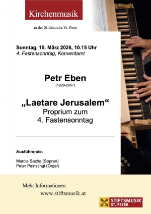 Musikprogramm - 15. März 2026 © Stiftsmusik