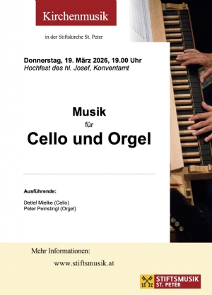 Musikprogramm - 19. März 2026 © Stiftsmusik