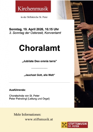 Musikprogramm - 19. April 2026 &copy; Stiftsmusik