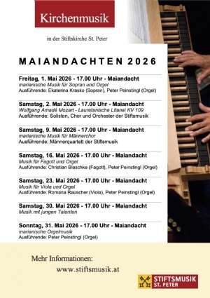 Musikprogramm - Maiandachten 2026 &copy; Erzabtei