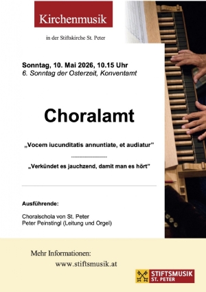 Musikprogramm - 10. Mai 2026 &copy; Stiftsmusik