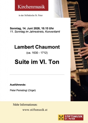 Musikprogramm - 14. Juni 2026 © Stiftsmusik