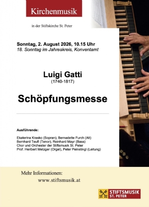 Musikprogramm - 2. August 2026 © Stiftsmusik