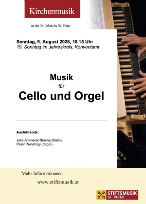 Musikprogramm - 9. August 2026 &copy; Stiftsmusik