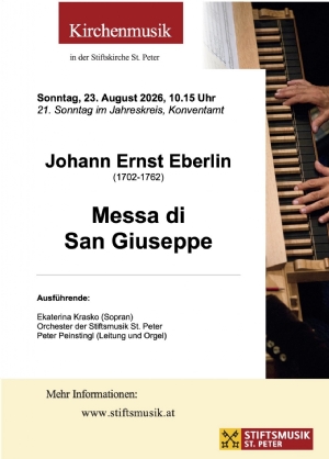 Musikprogramm - 23. August 2026 &copy; Stiftsmusik