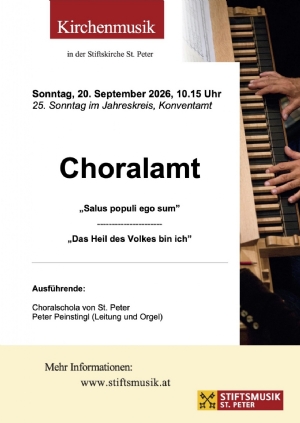 Musikprogramm - 20. September 2026 &copy; Stiftsmusik