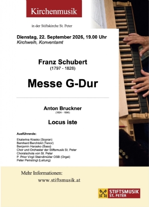 Musikprogramm - 22. September 2026 © Stiftsmusik